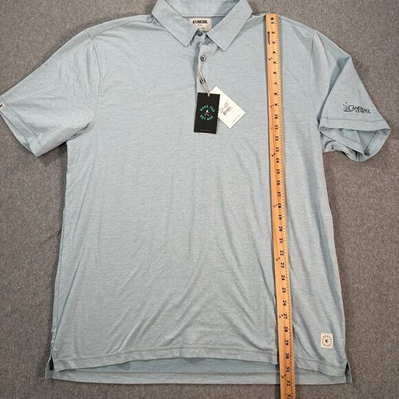 Linksoul Short Sleeve Golf Polo Men's XXL Canebrake Club Logo Blue New - Picture 7 of 10